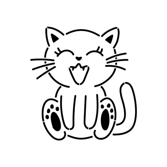 Cartoon Cat Stencil