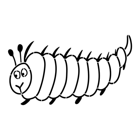 CUTE CATERPILLAR STENCIL