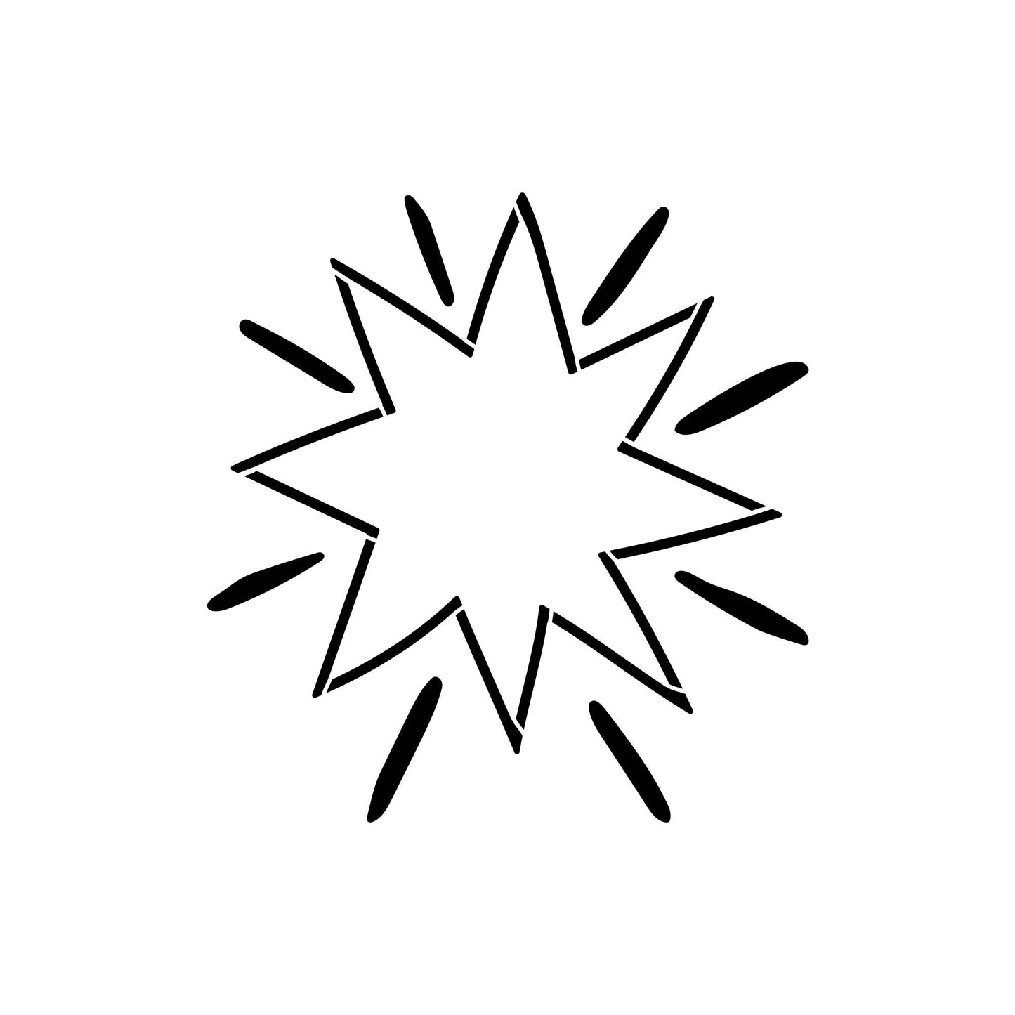 LARGE STAR STENCIL FOR WALL